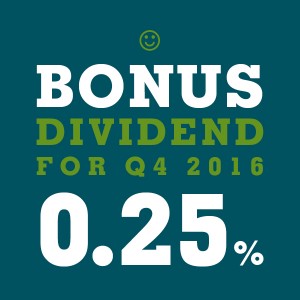 Special Bonus Dividend: Paying back our members to thank our members!